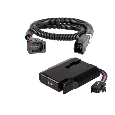 2019-2025 Audi Q8 With factory 7-wayCURT Venturer NEXT Time-Delay Trailer Brake Controller Plug & Play Bundle - Low Profile, Adjustable, 1-3 Axles 51116