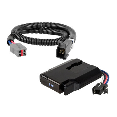 1992-1993 Ford F-150 CURT Venturer NEXT Time-Delay Trailer Brake Controller Plug & Play Bundle - Low Profile, Adjustable, 1-3 Axles 51116