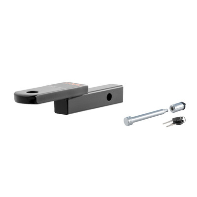 CURT Class 2 Ball Mount (1-1/4" Shank, 3,500 lbs, 1-1/4" Drop, 6-3/4" Long) Trailer Hitch Ball Mount with 5/8" Hitch Lock (3" Receiver, Barbell, Chrome)