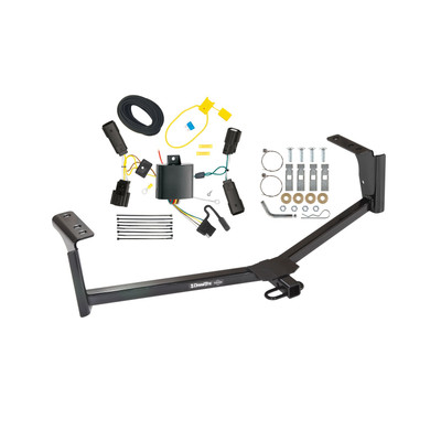 2013-2020 Ford Fusion Except Sport Draw-tite Class 1 Trailer Hitch, 1-1/4 Inch Square Receiver Bundle w/ Plug-n-Play T-One Wiring Harness