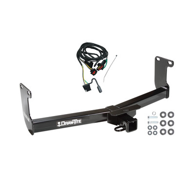 2006-2009 Mitsubishi Raider Draw-tite Class 3 Trailer Hitch, 2 Inch Square Receiver Bundle w/ Plug-n-Play T-One Wiring Harness