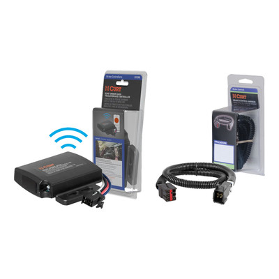 2003-2005 Ford E-150 Club Wagon  CURT Echo Under-Dash Trailer Brake Controller, Bluetooth® Smartphone for 1-4 Axles #51190