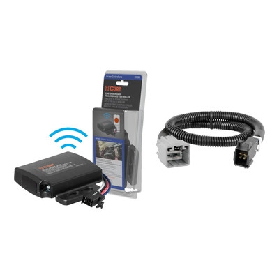 2018-2025 Jeep Wrangler JL, Unlimited (4-door) CURT Echo Under-Dash Trailer Brake Controller, Bluetooth® Smartphone for 1-4 Axles #51190
