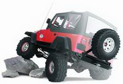 Warn 62947 Off-Road Rear Bumper Steel Black Jeep CJ