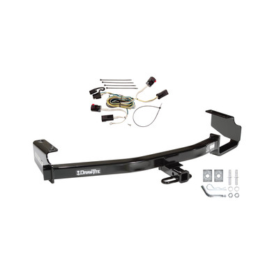 2004-2007 Dodge Caravan Except w/Stow & Go Seats Draw-tite Class 2 Trailer Hitch, 1-1/4 Inch Square Receiver Bundle w/ Plug-n-Play T-One Wiring Harness