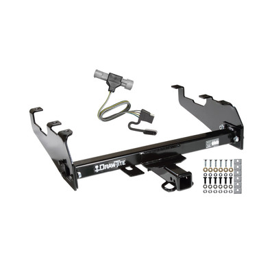 1994-1996 Ford F-250 w/Deep Drop Bumper Draw-tite Class 3 Trailer Hitch, 2 Inch Square Receiver Bundle w/ Plug-n-Play T-One Wiring Harness