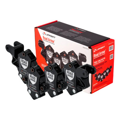 Lippert 2024115710 Road Armor Shock-Absorbing Trailer Equalizer Long Triple Axle Kit for 3,500-8,000-lb. Axles (Two Pairs)