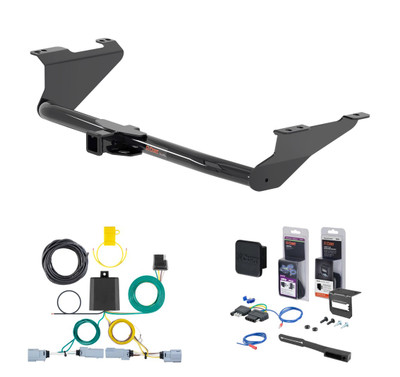 2017 - 2020 Chrysler Pacifica Curt 2" Class 3 Trailer Tow Hitch + 5-Flat Wiring Kit Tow Boat/Utility Trailer with Surge Brakes 13383