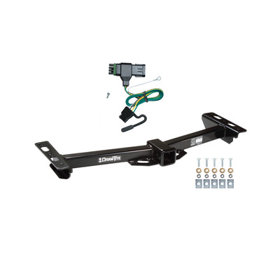 1988-1999 Chevrolet C1500 w/Aftermarket Roll Pan Draw-tite Class 3 Trailer Hitch, 2 Inch Square Receiver Bundle w/ Plug-n-Play T-One Wiring Harness