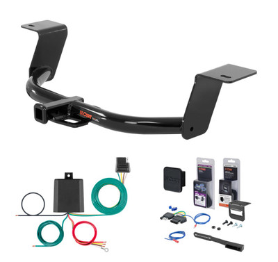 2016 - 2017 Honda Accord Coupe Curt 1-1/4" Class 1 Trailer Tow Hitch + 5-Flat Wiring Kit Tow Boat/Utility Trailer with Surge Brakes 11681