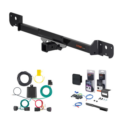 2014 - 2021 RAM ProMaster 2500 Standard length cargo van Curt 2" Class 3 Trailer Tow Hitch + 5-Flat Wiring Kit Tow Boat/Utility Trailer with Surge Brakes 13295