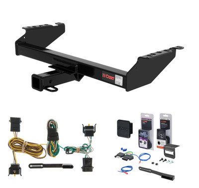 1997 Ford F-250 Old body, excluding 10" drop bumper and 1973 - 1979 crew cab Curt 2" Class 3 Trailer Tow Hitch + 5-Flat Wiring Kit Tow Boat/Utility Trailer with Surge Brakes 13310