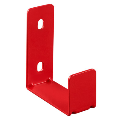 WEATHER GUARD 9887-7-01 Heavy Gauge Steel Ladder Holder, 4"H x 1.5"W x 3.5"D, Red Powder Coat, Panel Mount