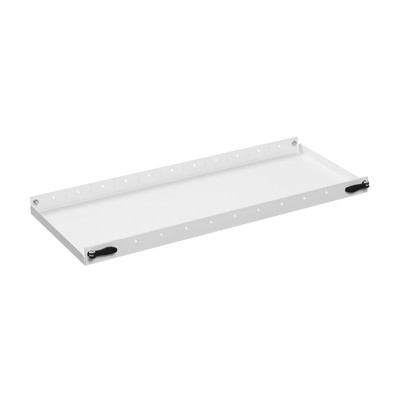 Weather Guard 36" x 16" x 2" Steel Accessory Shelf 9163-3-01, White Powder Coat Van Storage with Adjustable Dividers
