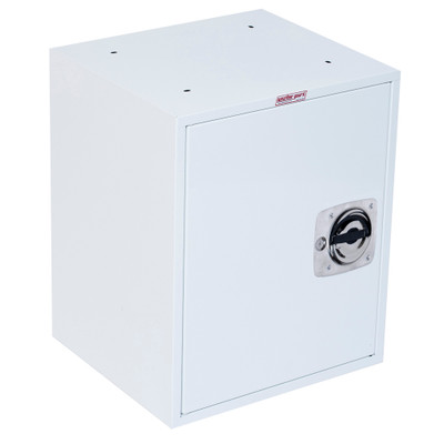 Weather Guard 9020-3-01 Lockable Van Cabinet, 22"H x 18"W x 16"D, White Steel Floor Mount Storage