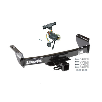 1994-1997 Mazda B2300 Draw-tite Class 3 Trailer Hitch, 2 Inch Square Receiver Bundle w/ Plug-n-Play T-One Wiring Harness