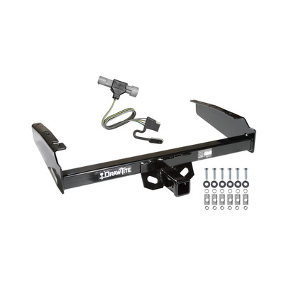 1997-1997 Ford F-350 Heavy Duty Draw-tite Class 4 Trailer Hitch, 2 Inch Square Receiver Bundle w/ Plug-n-Play T-One Wiring Harness 41004