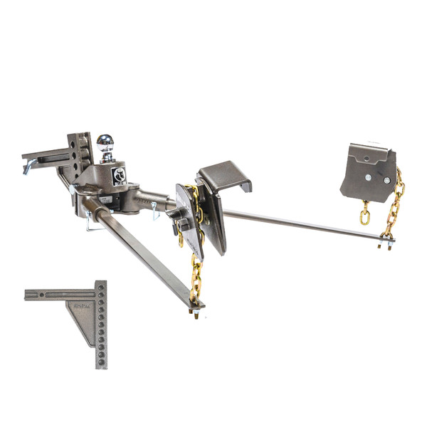 BlueOx 20k, 1.5k lb TW, SwayPro Weight Distributing Hitch, 2" Recievers 11-hole/10" receiver stinger BXW1506 - Blue Ox