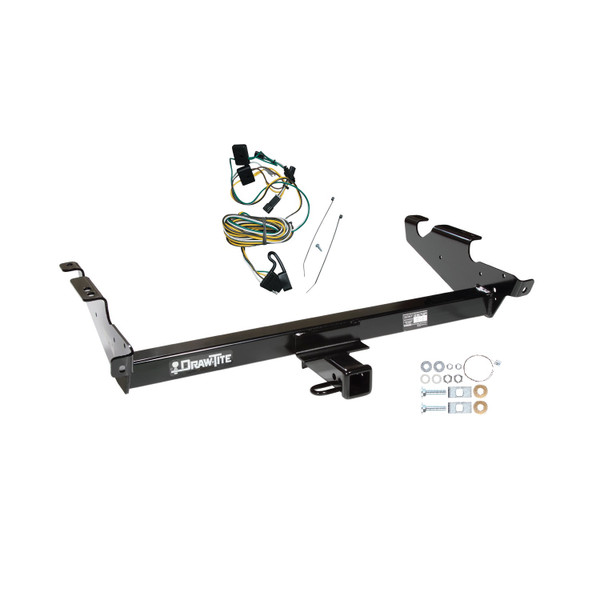 1987-1995 GMC G2500 Draw-tite Class 3 Trailer Hitch, 2 Inch Square Receiver Bundle w/ Plug-n-Play T-One Wiring Harness 75121 - Draw-tite