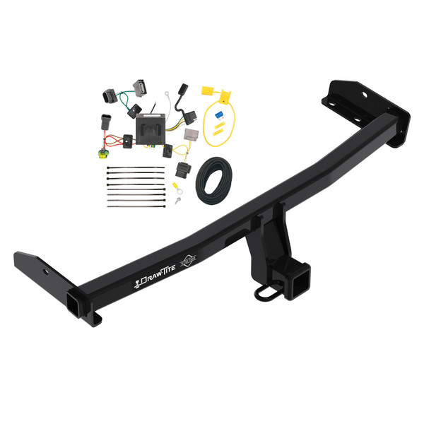 2011-2020 Dodge Journey w/LED Taillights Draw-tite Class 3 Trailer Hitch, 2 Inch Square Receiver Bundle w/ Plug-n-Play T-One Wiring Harness 76225 - Draw-tite