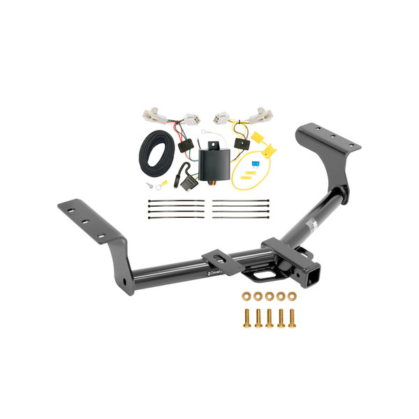 2013-2015 Toyota RAV4 Draw-tite Class 3 Trailer Hitch, 2 Inch Square Receiver Bundle w/ Plug-n-Play T-One Wiring Harness 75235 - Draw-tite