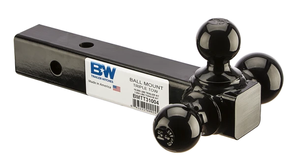 B&W Trailer Hitches 10K Triple Tow Ball Mnt-Pcwbag Trailer Hitch Ball BMTT31004 - B&W Trailer Hitches