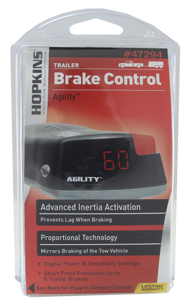 Hopkins 47294 Proportional Trailer Brake Controller – Digital Display, Adjustable Gain, 5 Sensitivity Settings