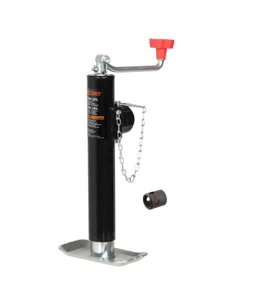 CURT Pipe-Mount Swivel Trailer Jack with Top Handle (5,000 lbs, 10" Travel) 25006 - CURT