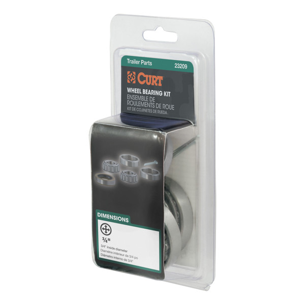 CURT 23209 Replacement Trailer Wheel Bearing Kit, 3/4-Inch Inside Diameter