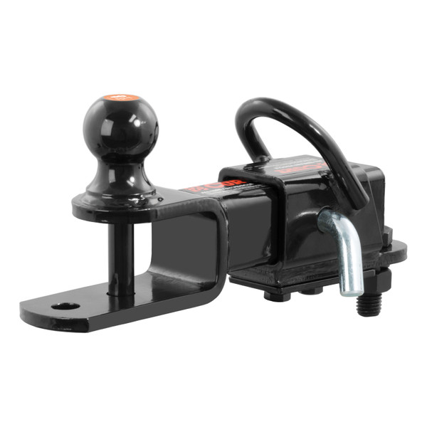 CURT 45038 3-in-1 UTV, ATV Trailer Hitch Mount with 2-Inch Receiver Adapter, 2-Inch Ball, Clevis Pin, 5/8-Inch Hole