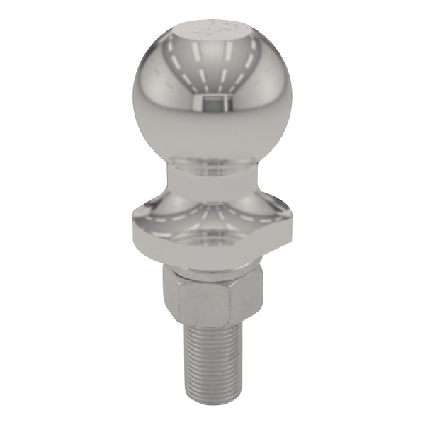 CURT 40080 Stainless Steel Trailer Hitch Ball, 2,000 lbs, 1-7/8-Inch Diameter, 3/4 x 2-1/8-Inch Shank