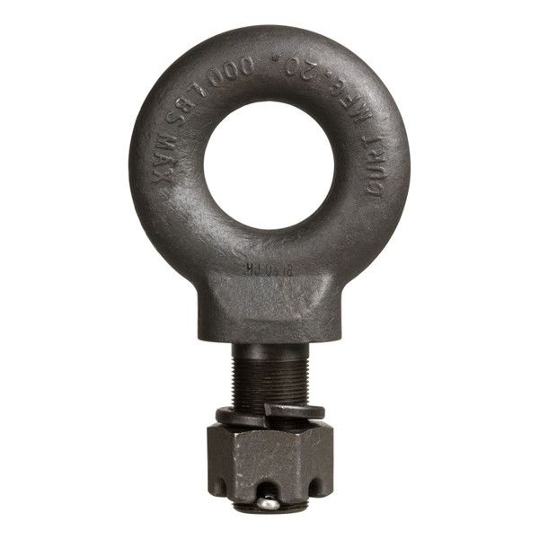CURT 48520 Black Steel Pintle Hitch Lunette Ring with Swivel Castle Nut, 2-1/2-Inch ID, 20,000 lbs