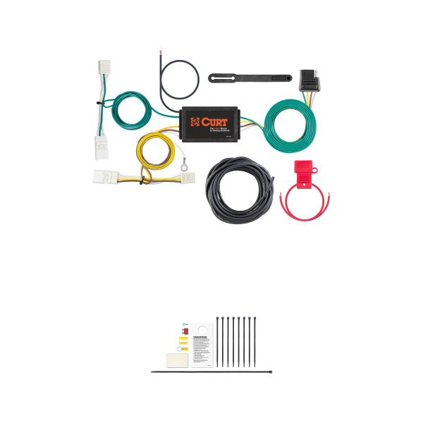 CURT 56381 Vehicle-Side Custom 4-Pin Trailer Wiring Harness, Fits Select Hyundai Ioniq - CURT