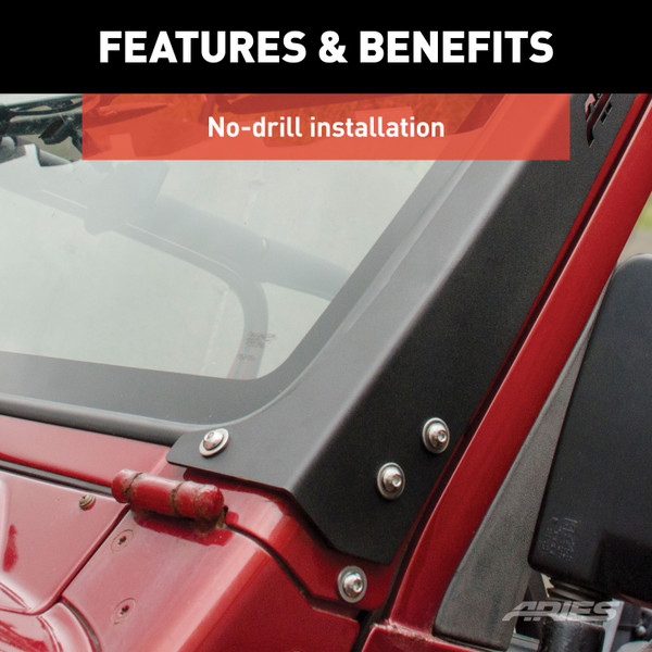ARIES 1501303 50-Inch LED Light Bar for Jeep Wrangler TJ, Roof Mount Brackets, 24,000-Lumen Combo Beam