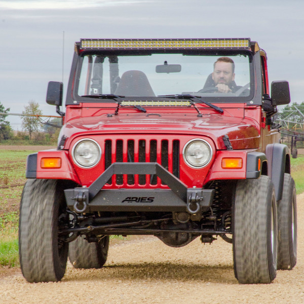 ARIES 1501303 50-Inch LED Light Bar for Jeep Wrangler TJ, Roof Mount Brackets, 24,000-Lumen Combo Beam