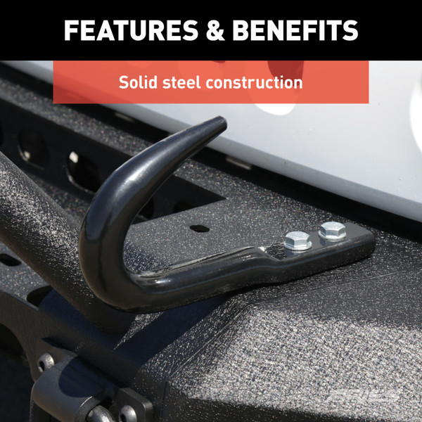 ARIES 15600TW Truck, Jeep Bolt-On Bumper Tow Hook, 9,000 lbs Work Load