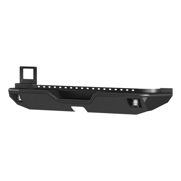 ARIES 2082083 TrailChaser Black Aluminum Rear Bumper with LED Lights, Select Jeep Wrangler JL - ARIES