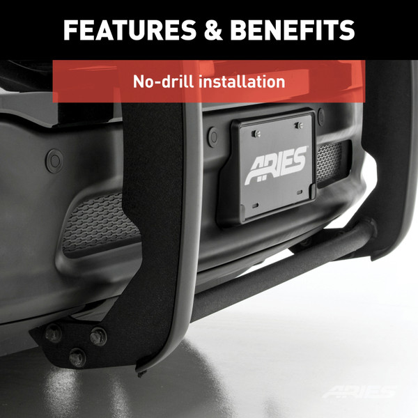 ARIES 3069 1-1/2-Inch Black Steel Grille Guard, No-Drill, Select Ford Ranger