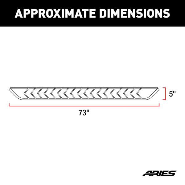 ARIES 2051035 AeroTread 5 x 73-Inch Polished Stainless SUV Running Boards, Select GMC Acadia, Cadillac XT5