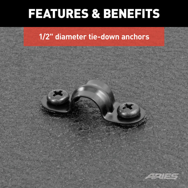 ARIES 2070465 Black Aluminum Cargo Cover Storage Box Lid, Select Jeep Wrangler JK Unlimited