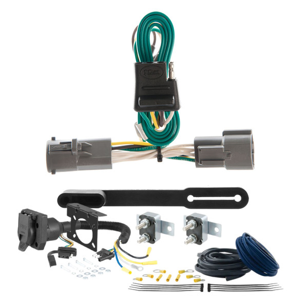 88 - 00 GMC K2500 Excluding with dual exhaust, 4-door crew cab, 10" step bumper or cab & chassis CURT Trailer Brake Controller 7-Way Upgrade Kit  7WK1095 - CURT