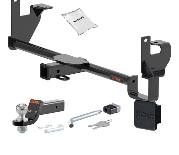 25 - 25 Lincoln LINCOLN 2in. CURT Trailer Hitch + Ball Mount + Cover + Lock Kit HWA1722 - CURT