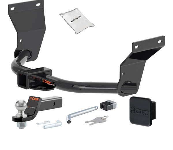 19 - 24 Acura RDX  2in. CURT Trailer Hitch + Ball Mount + Cover + Lock Kit HWA12 - CURT