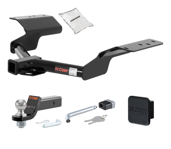 04 - 09 Cadillac SRX 2in. CURT Trailer Hitch + Ball Mount + Cover + Lock Kit HWA242 - CURT
