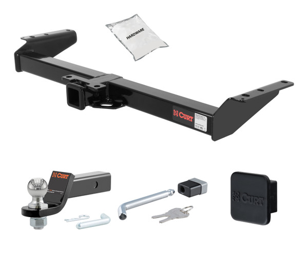 02 - 02 Cadillac Escalade 2in. CURT Trailer Hitch + Ball Mount + Cover + Lock Kit HWA229 - CURT