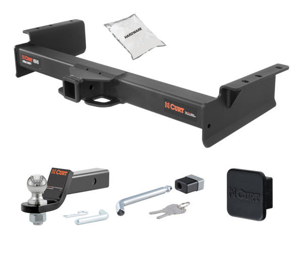 03 - 06 Cadillac Escalade 2in. CURT Trailer Hitch + Ball Mount + Cover + Lock Kit HWA228 - CURT