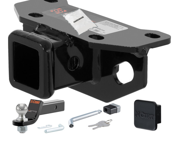 10 - 23 Lexus GX460 2in. CURT Trailer Hitch + Ball Mount + Cover + Lock Kit HWA1671 - CURT