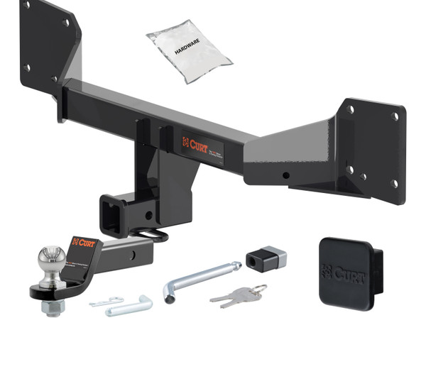 18 - 24 Audi SQ5 2in. CURT Trailer Hitch + Ball Mount + Cover + Lock Kit HWA74 - CURT