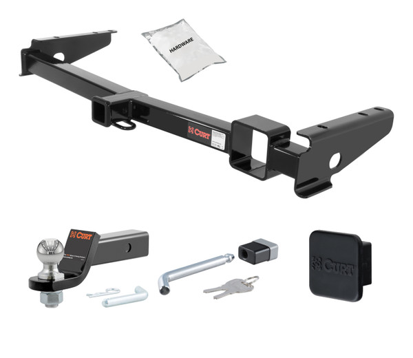 98 - 07 Lexus LX470 2in. CURT Trailer Hitch + Ball Mount + Cover + Lock Kit HWA1684 - CURT