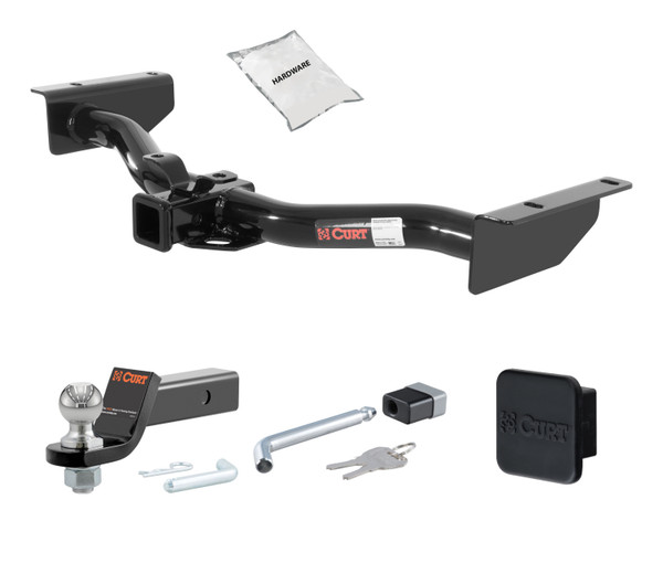 03 - 06 Chevrolet Avalanche 2in. CURT Trailer Hitch + Ball Mount + Cover + Lock Kit HWA253 - CURT